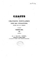 Chants et chansons populaires de la France